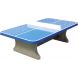 Betonnen tafeltennistafel blauw afgerond