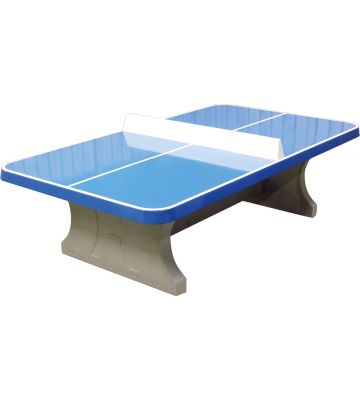 Beton tafeltennistafel Blauw afgerond