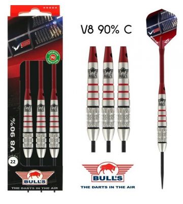 Bull's V8 C 90% Tungsten 22gr. dartpijlen