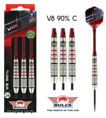 Bull's V8 C 90% Tungsten 26gr. dartpijlen