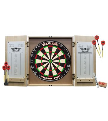 Bulls dartbord cabinet Light Oak Deluxe pro set
