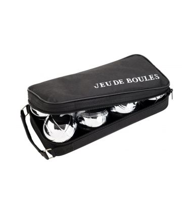 Jeu de Boules set - 8 ballen in zwarte rits tas