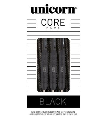 Unicorn Core Plus Black Brass dartpijlen set 22/24/26 gr.