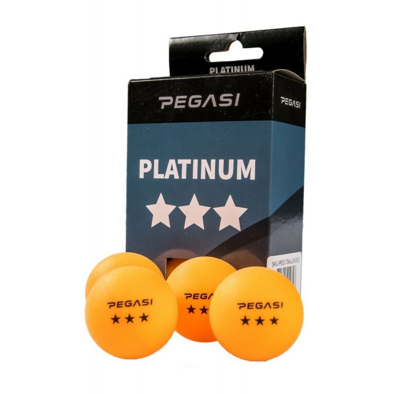 Pegasi 3 ster pingpong ballen 6st. Oranje