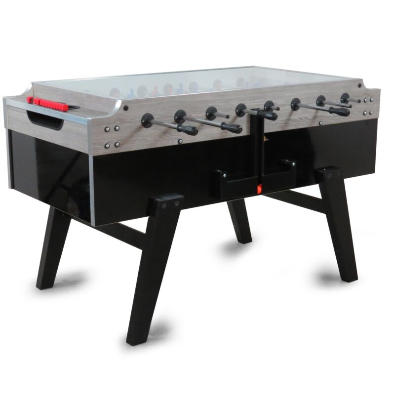 Voetbaltafel Garlando | Olympic Blind Side | Glasplaat | Grijs eiken