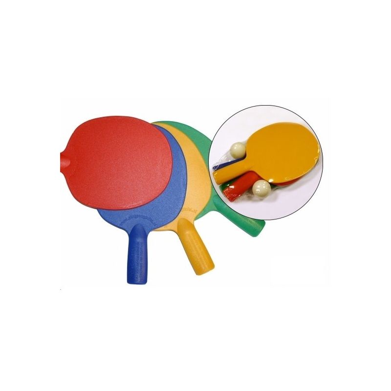 Set  4 kunststof bats & 2 ballen outdoor