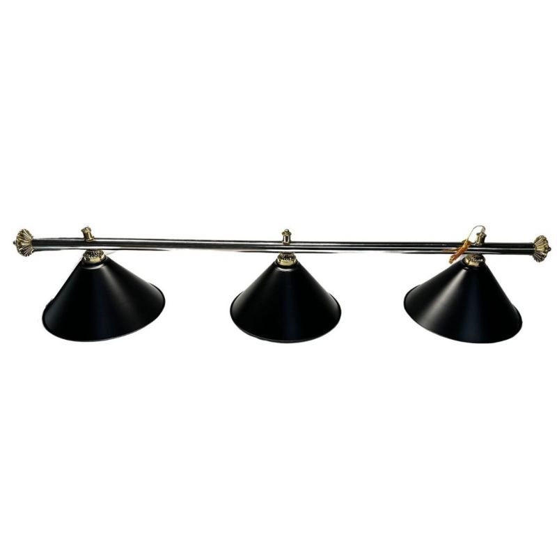 Pegasi Biljartlamp zwart met 3 kappen  