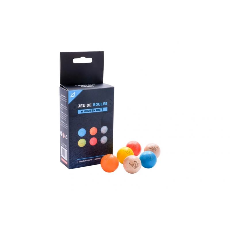 Luxe houten Jeu de boules buts set 6st.