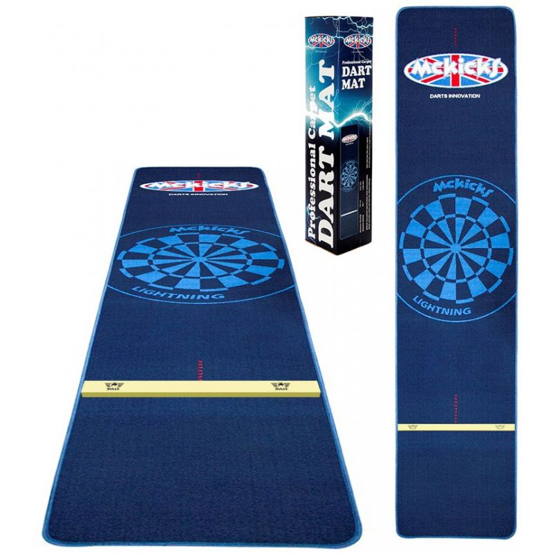 Saml op amplitude håndflade McKicks dartmat Blue Carpet 300x65 cm met Oche