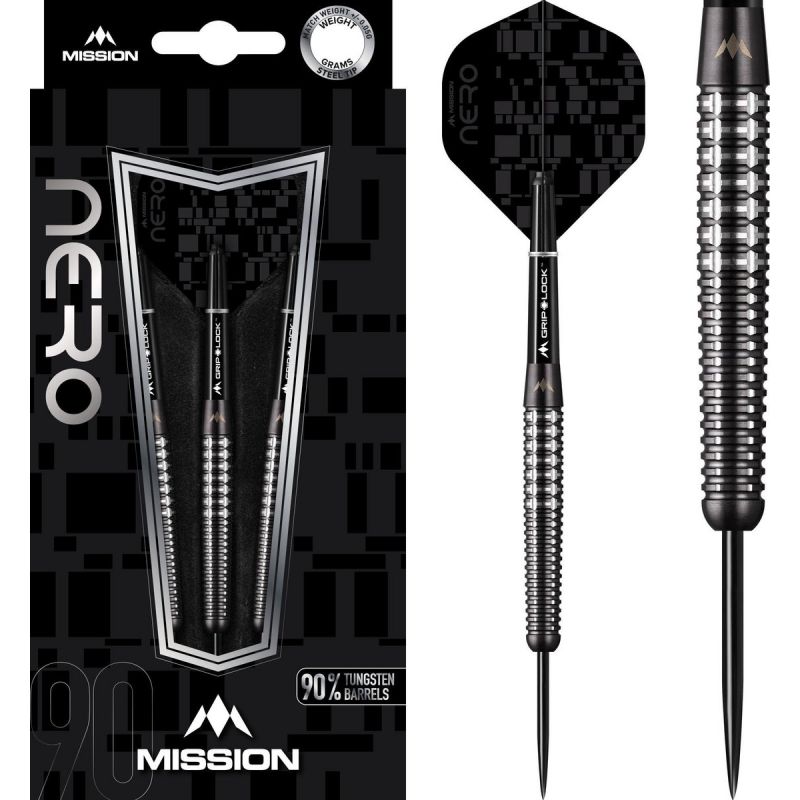 Mission Nero Black Titanium M1 90% 21gr. dartpijlen